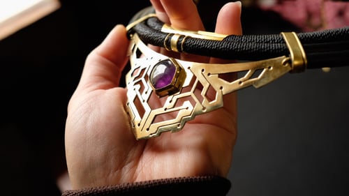 Image of cyborg amethyst necklace
