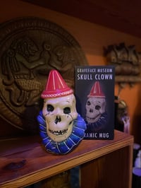 Image 1 of SKULL CLOWN Graveface Museum True Crime 14 oz Ceramic Mug