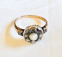 Image 1 of DIAMOND AND PEARL RING