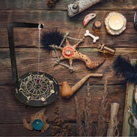 Image 3 of Wood Pendulum Display Jewelry Witch Display Storage Stand Crystal Display Shelf Stand for Bedroom Li