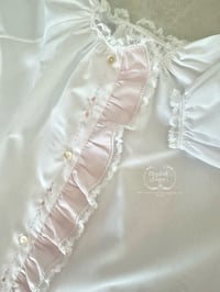 Image 7 of Pink Ruffle Daygown and Bonnet Set