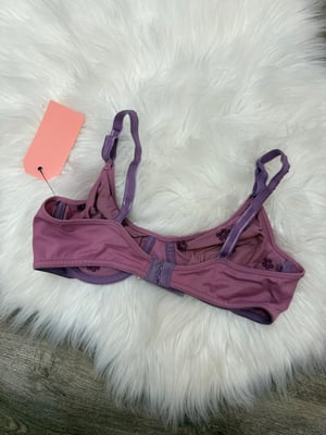 Image of Vintage Warner's Purple Floral Bra - 36B