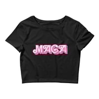 Image 3 of MAGA - Barbie Inspired Women’s Crop Tee from PatriotsCo