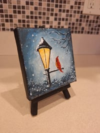 Image 2 of "Cardinal Warming Up" Miniature Painting