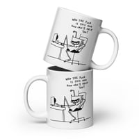 Image 2 of White glossy mug who tf 