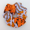 Brown And Orange Scrunchie