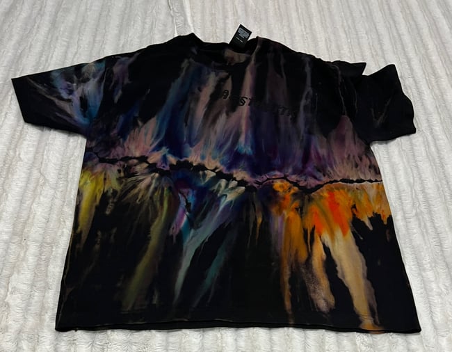 REVERSE ICE DYED T SHIRT (Fire And Ice)