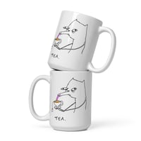 Image 1 of White glossy mug TEA