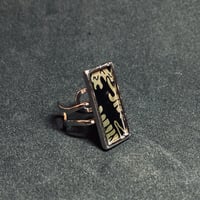 Image 2 of CRAFTED | Stainless Steel Adjustable Ring Liquid Death - Black