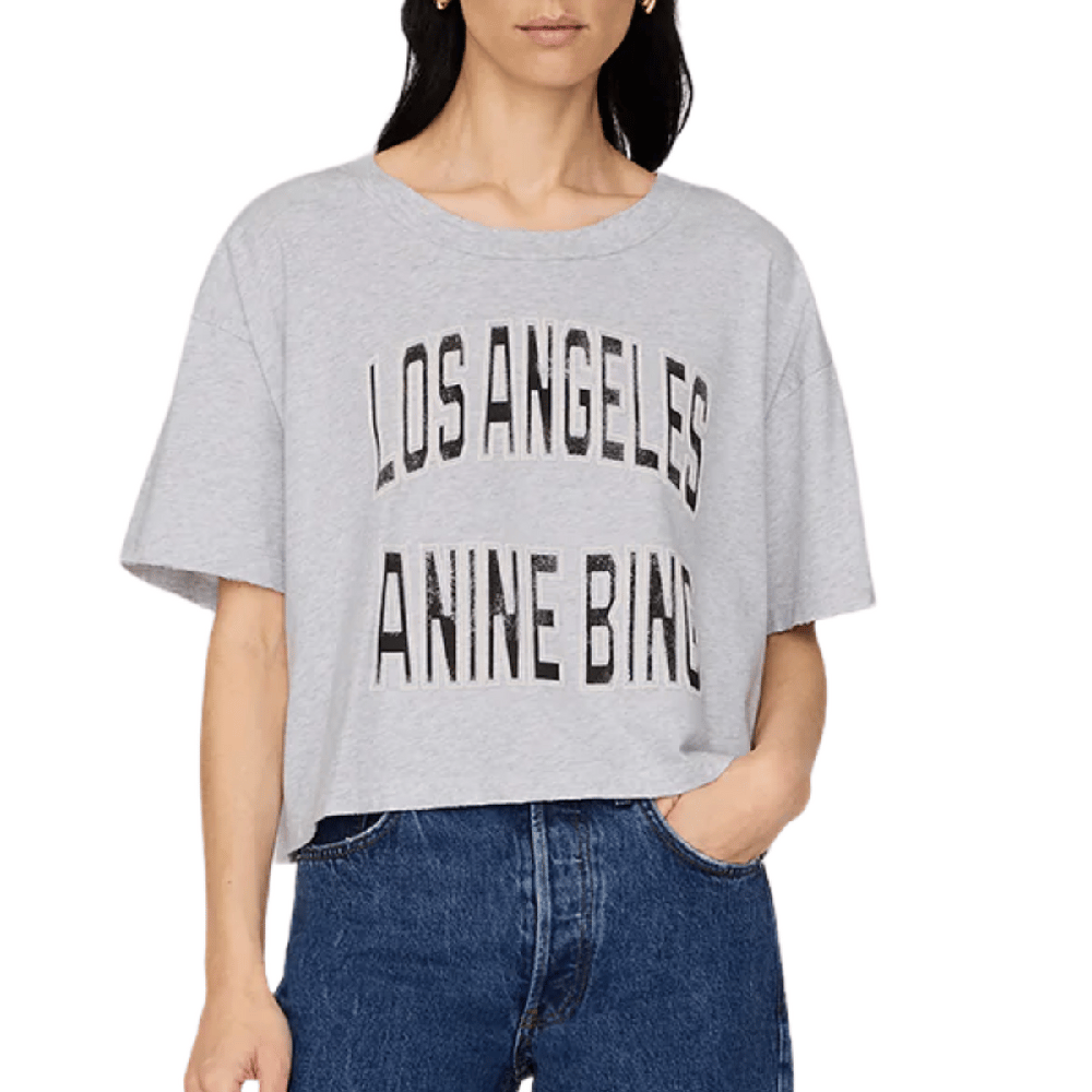 Image of ANINE BING JOHNNY CROOPED TEE