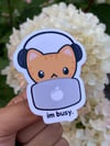 I’m busy Study Cat Vinyl Sticker