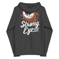 Image 1 of Flaming Eye Unisex Fleece Zip Hoodie - Charcoal Heather