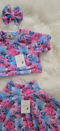 Image 2 of Stitch crop top  and skirt 
