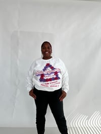 Image 2 of ALOHA 54th Farwest Regional White AIRBRUSH Crewneck Sweatshirt