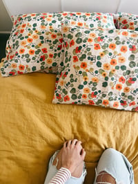 Image 2 of Nasturtium Linen Pillowcases 