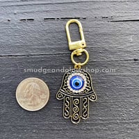 Image 5 of Evil Eye Hamsa Keychain 