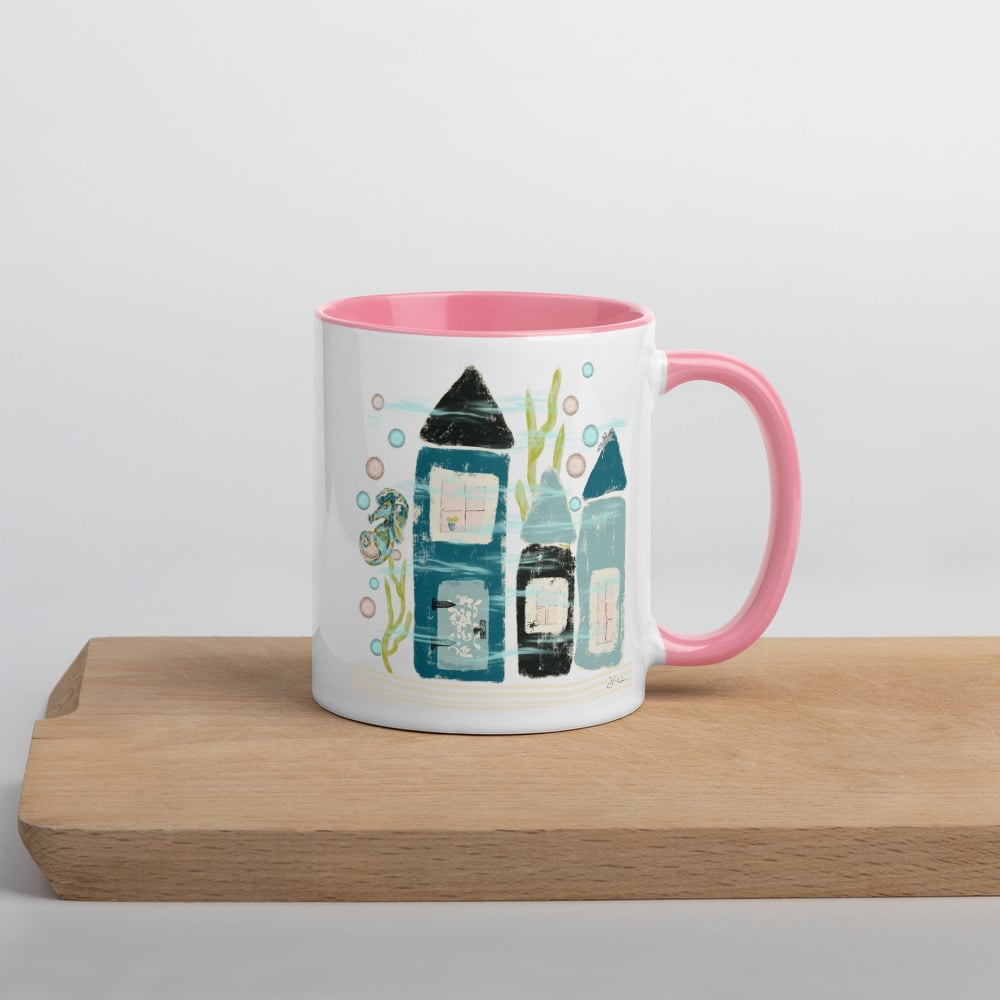 Image of Lazy Seahorse Homes Mug with Color Inside