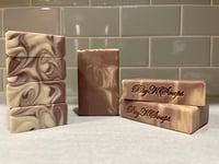 Image 1 of LAVENDER       GOAT MILK & BRAZILIAN PURPLE CLAY.   net wt 6oz.