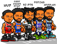 Image 2 of Derrick Rose Career Print