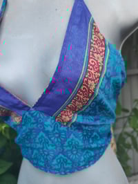 Image 3 of Reversible Top blue/multi colours