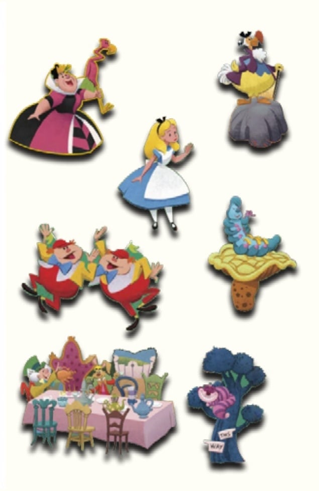 Image of Alice disney map wdi pin set le 400