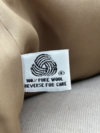 Image 3 of Vintage Jones New York Tan Wool Overcoat Sz XL