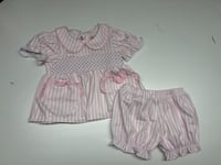 Image 2 of Striped summer smocked pjs 