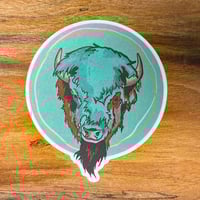 Image 4 of Black Bear & Bison Head Stickers