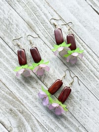 Image 1 of Flower Log earrings 