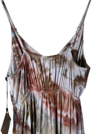Image 8 of S Woven Tiered Lightweight Long Sundress in Mojave Watercolor Ice Dye