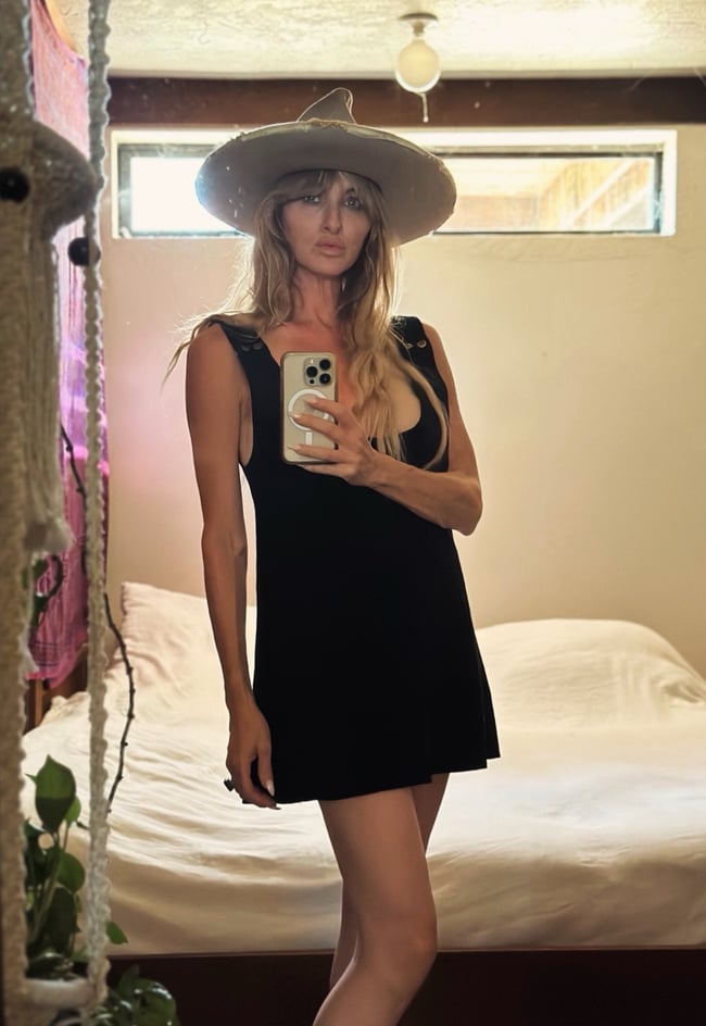 late 60s suede leather mini dress