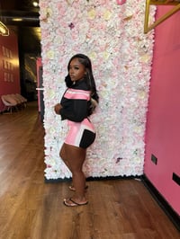 Image 2 of black, pink & white 3pc