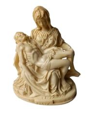 Image 7 of Vtg Religious Figurines, Three Graces, Michelangelo Pieta, A Santini Sculptures