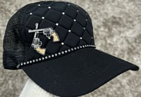 Image 1 of Quilted Crystal Trucker Double Guns