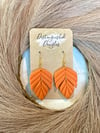 ORANGE LEAF CLAY EARRINGS