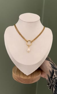 Image 1 of Gold Pearl Morgan Necklace 