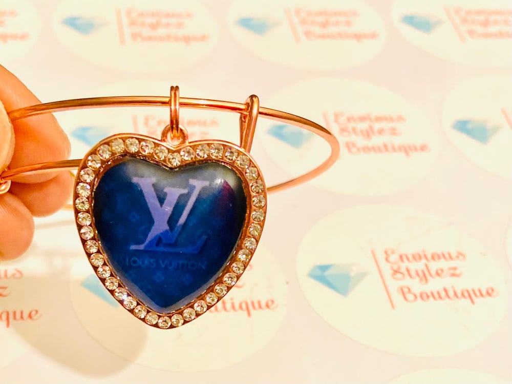 Image of Rose gold louis vuitton inspired bangle bracelet 