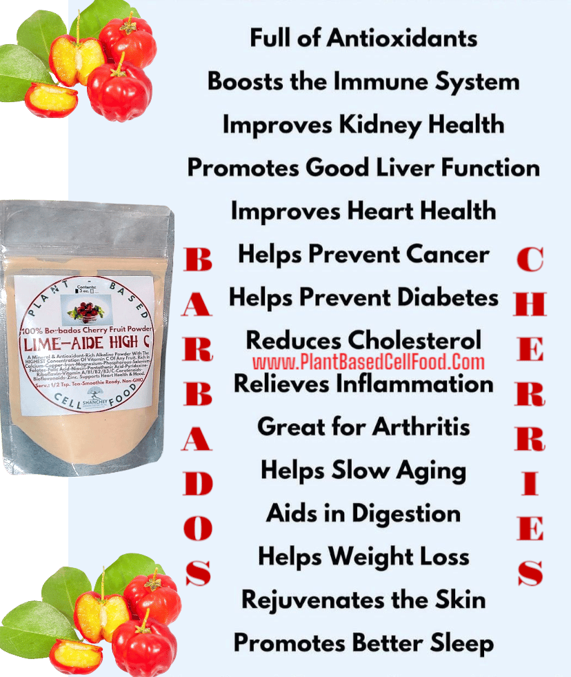 Wild LIME-AIDE HIGH C Barbados Cherry Powder/Frozen Juice-Diabetes-Immunity-Mood-Circulation-Heart