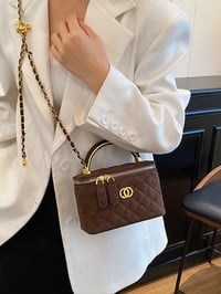 Image 3 of Quilted Top Handle Crossbody Bag