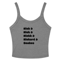 Image 5 of Rick & Rich & Richk & Rickard & Snakes - Women’s Micro-Rib Tank Top (Black Font)