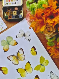 Image 2 of Yellow Butterflies GOLDEN DUST COLLECTION ORIGINAL ARTWORK
