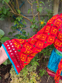 Image 5 of Embroidered Stevie -Pillar box Red