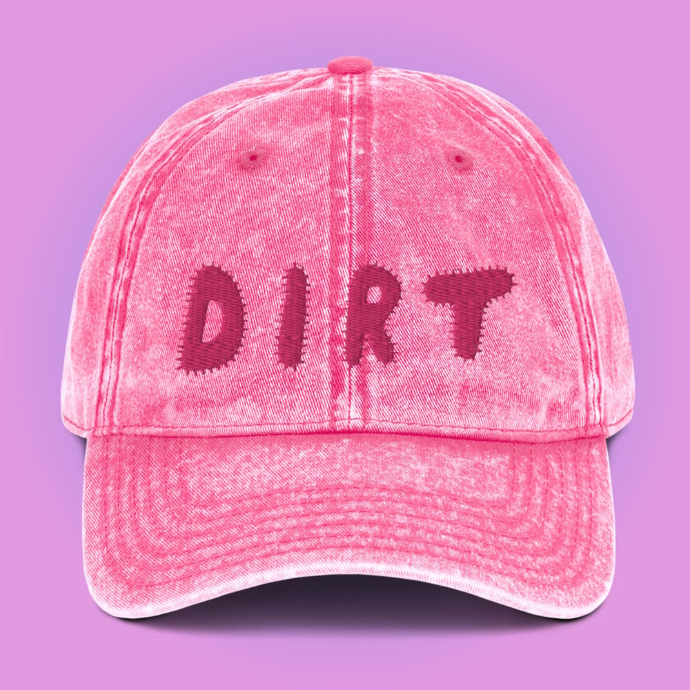Image of DIRT Denim Dad Hat - Pink on Pink Cotton Twill