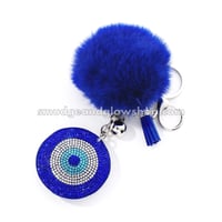 Rhinestone Evil Eye Keychain 