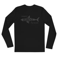 Image 3 of Long Sleeve Fitted Crew - "Respect the Locals" 02652