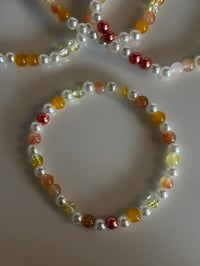 Image 6 of Tropical Fruit Yellow and Cream Tumbler Bracelet Stack