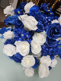Image 2 of Royal blue and white flower balls 40 cm for rent only 
