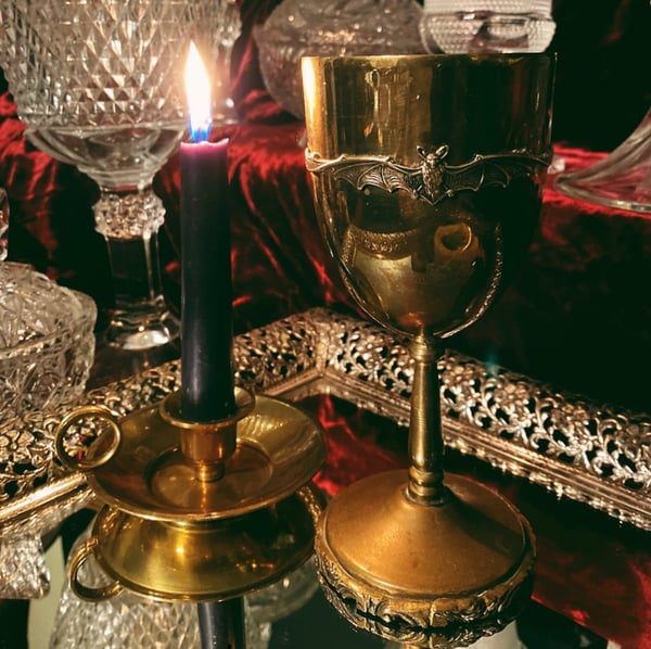 Image of Vintage Brass Bat Chalice