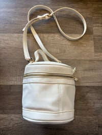 Image 1 of White barrel bag