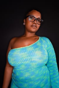 Image 4 of One Shoulder Knit Dress